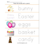 Tracing Easter Words Raising Hooks