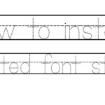 Tracing Font For Google Docs Printable Form Templates And Letter