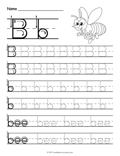 Tracing Letter B Worksheet 6DC