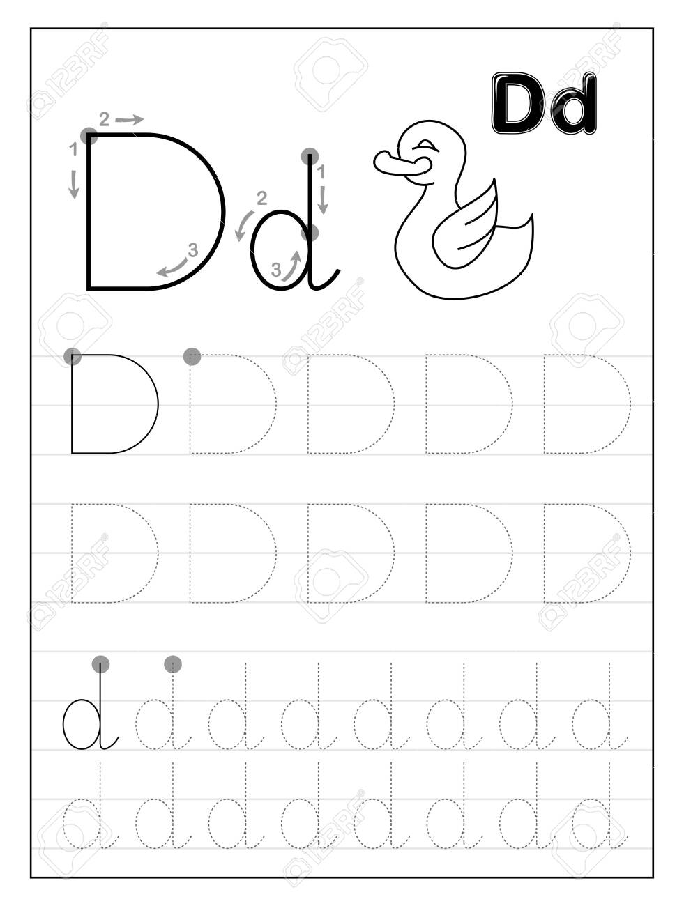 Tracing Letter Dd Worksheet TracingLettersWorksheets