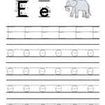 Tracing Letter E Worksheets For Preschool A Z Letter Focus Worksheets