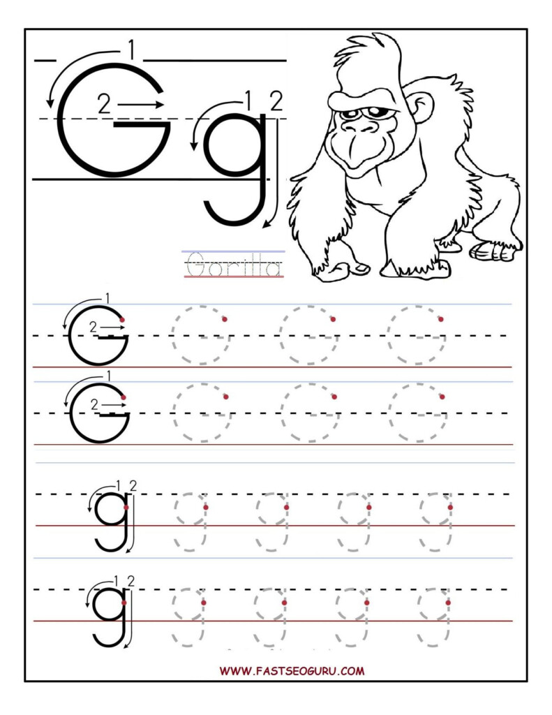 Tracing Letter G Worksheets TracingLettersWorksheets