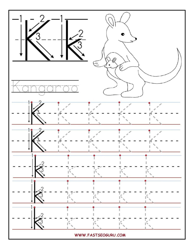 Tracing Letter K Worksheets TracingLettersWorksheets