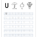 Tracing Letters Letter Tracing Worksheet Capital Letter U Capital