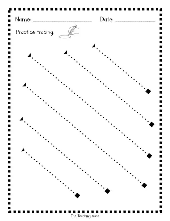 Tracing Lines Worksheets For 3 Year Olds Shapes Tracing Worksheets 