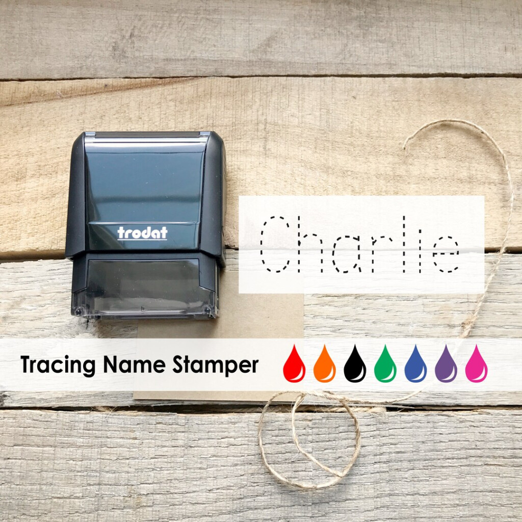Tracing Name Stamper For Kids Child s Name Self inking Etsy