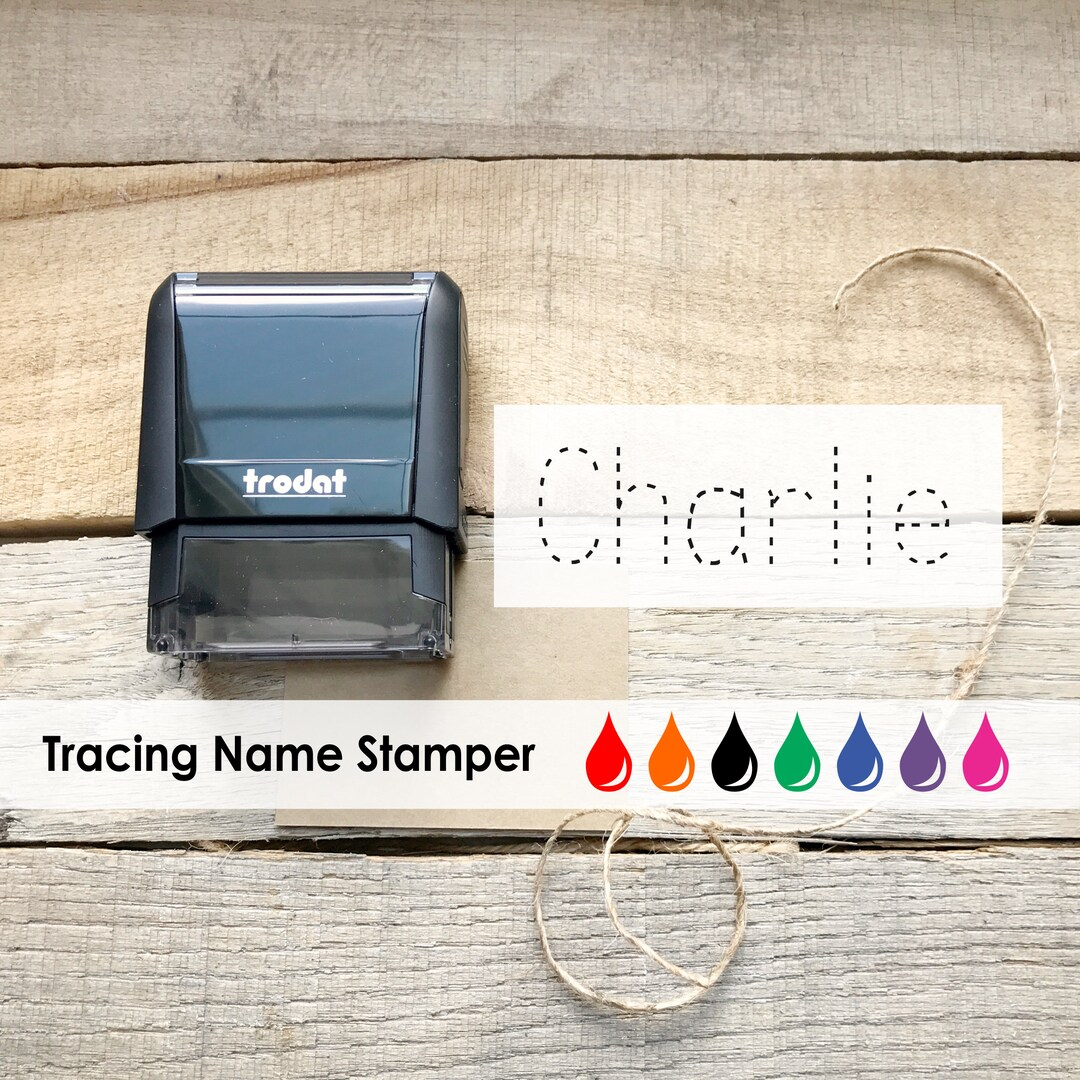 Tracing Name Stamper For Kids Child s Name Self inking Etsy