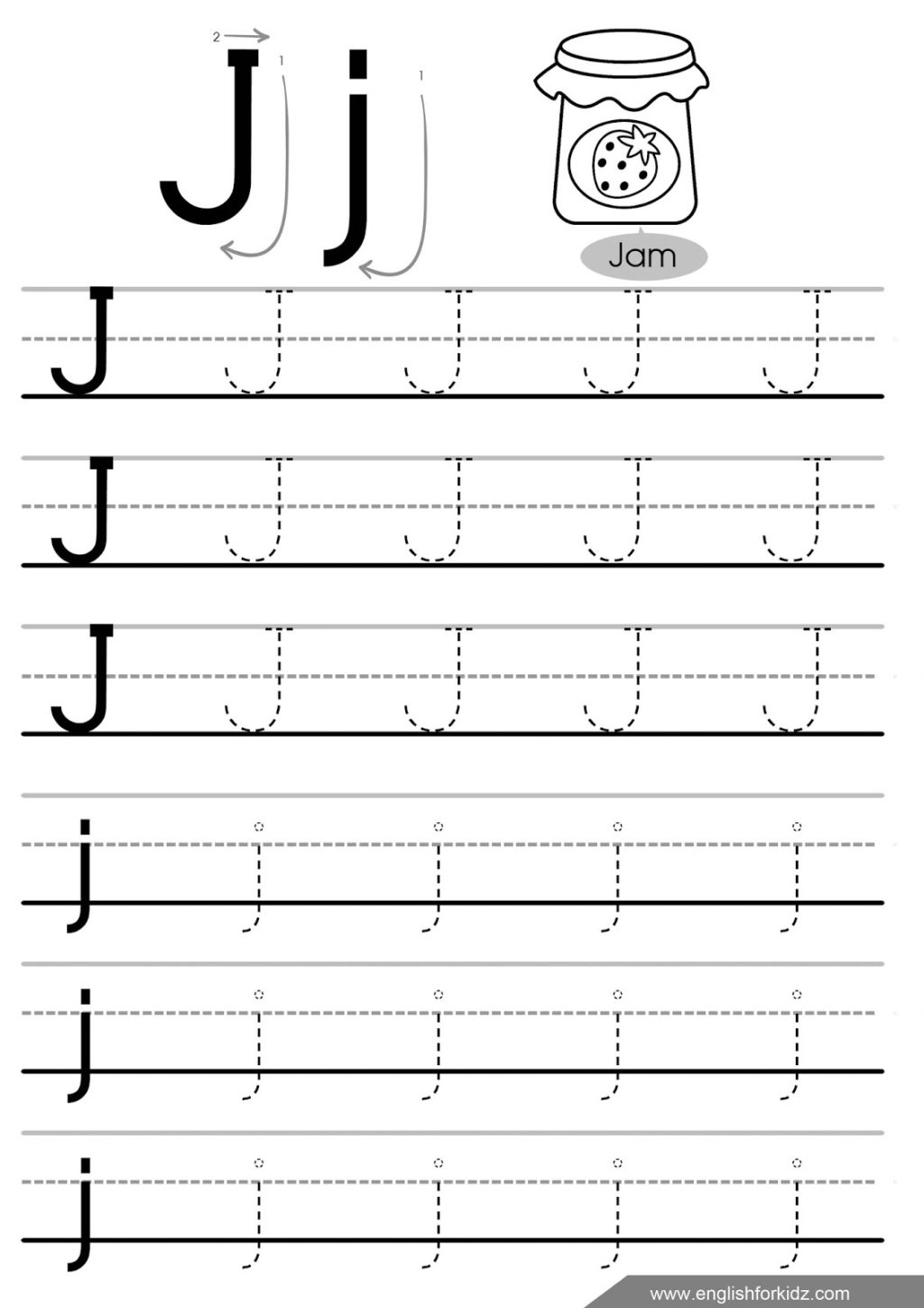 Tracing The Letter J Paringin st2