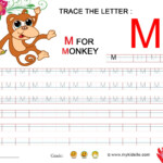 Tracing Worksheet For Letter M