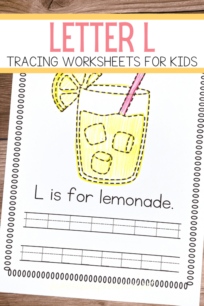 Tracing Worksheets Worksheets For Kids Preschool Mom Letter L 