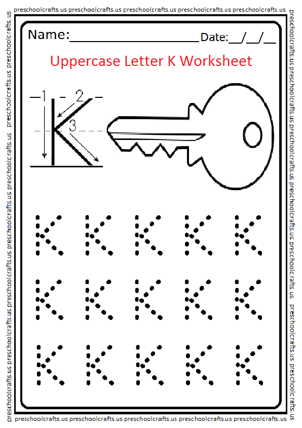 Uppercase Letter K Worksheets Free Printable Preschool And Kindergarten