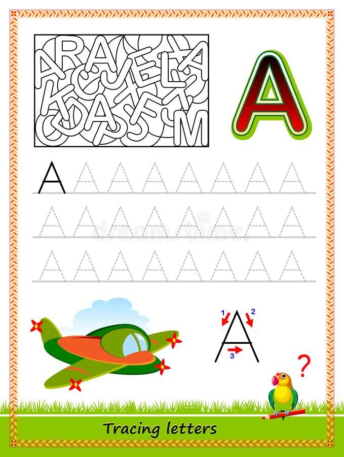 Worksheet For Tracing Letters Find And Paint All Letters A Kids