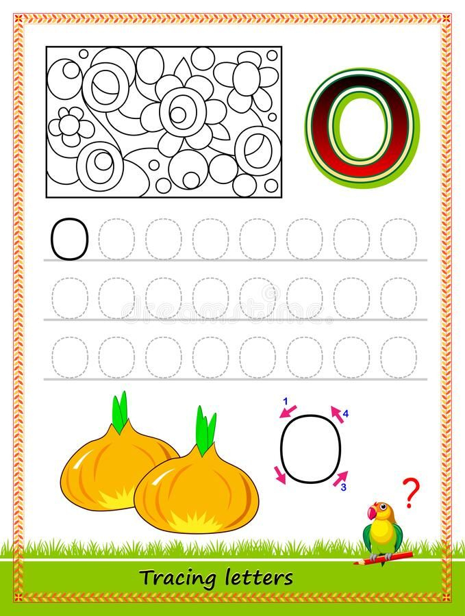 Worksheet For Tracing Letters Find And Paint All Letters O Kids 