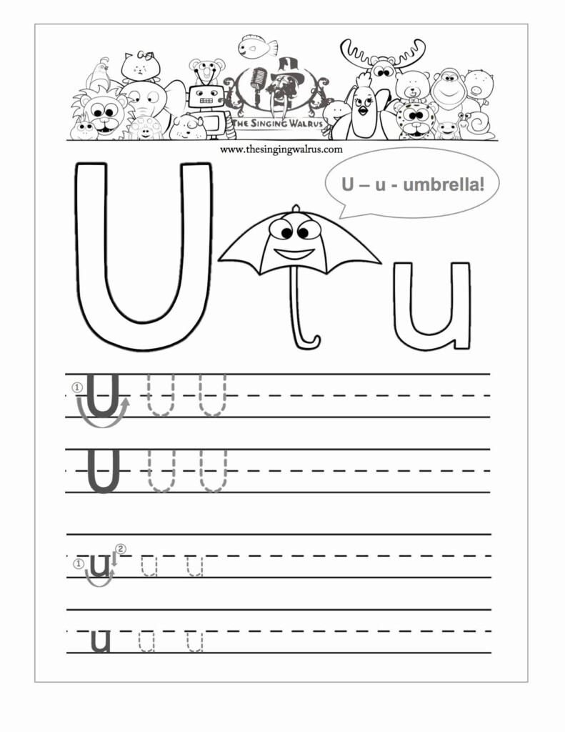 Worksheets For Letter U Kindergarten