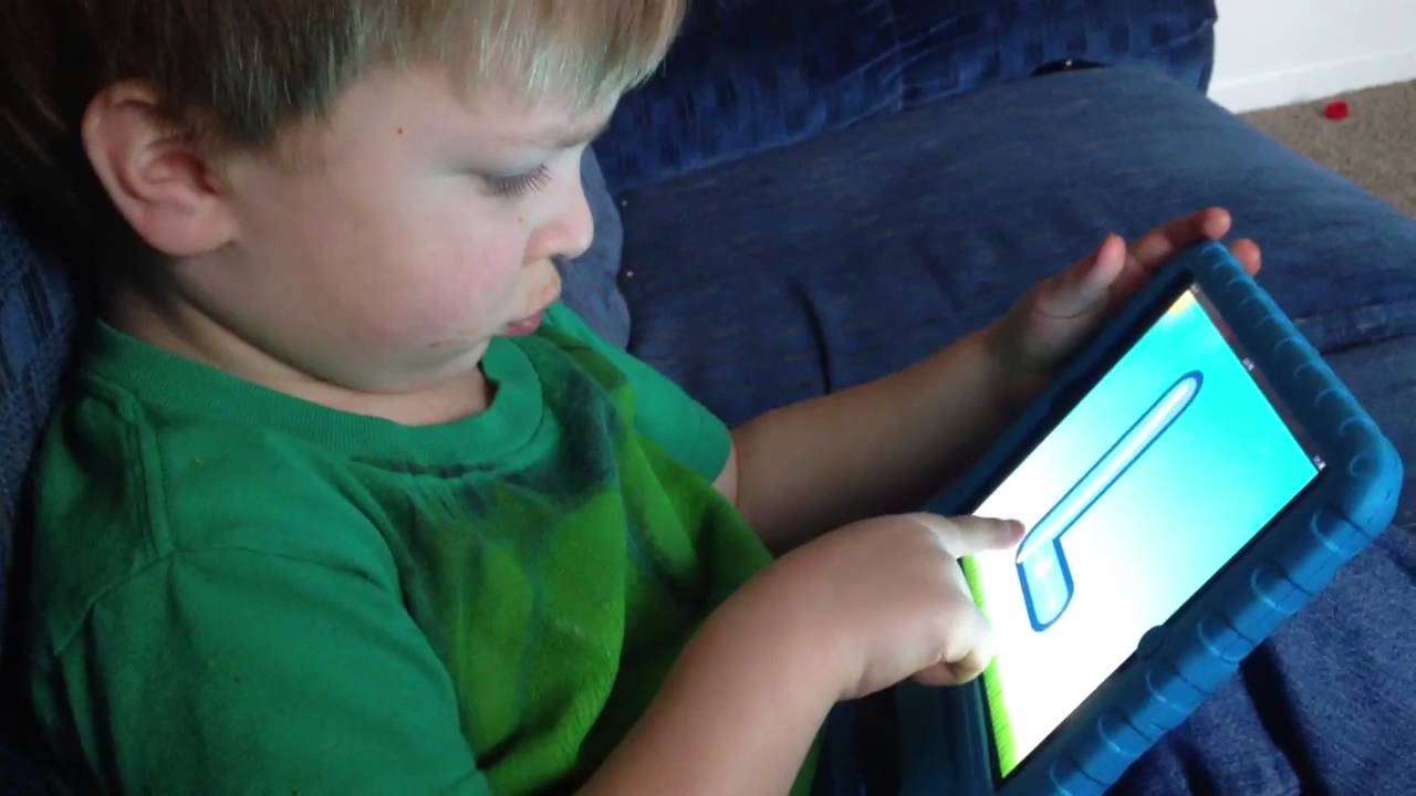 Zach Tracing Letters On The IPad YouTube