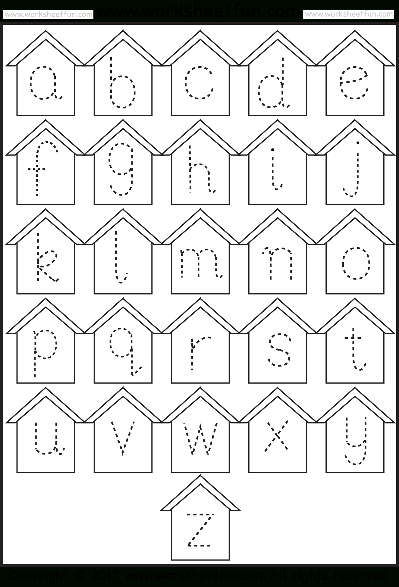 Alphabet Tracing Lowercase AlphabetWorksheetsFree