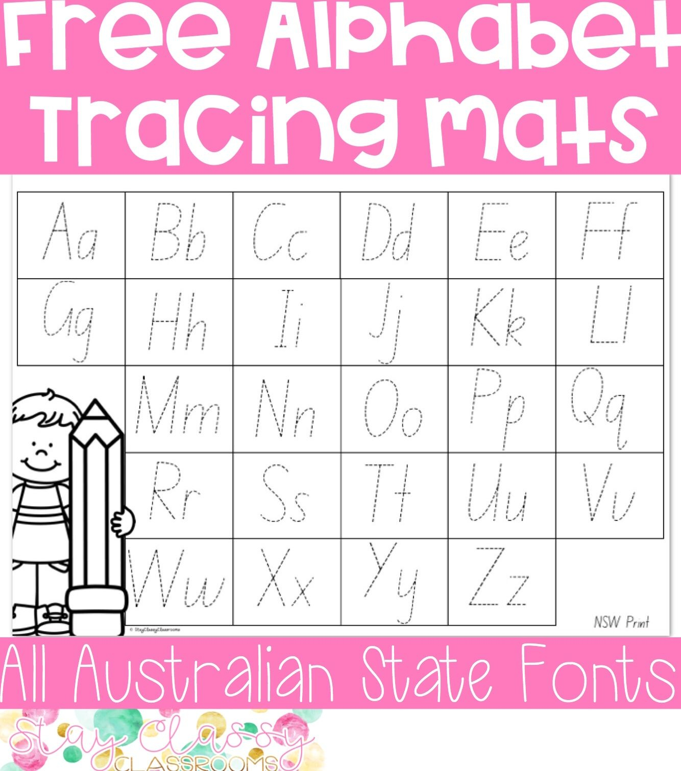 Alphabet Tracing Nsw AlphabetWorksheetsFree