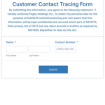 Customer Contact Tracing Form Template Jotform