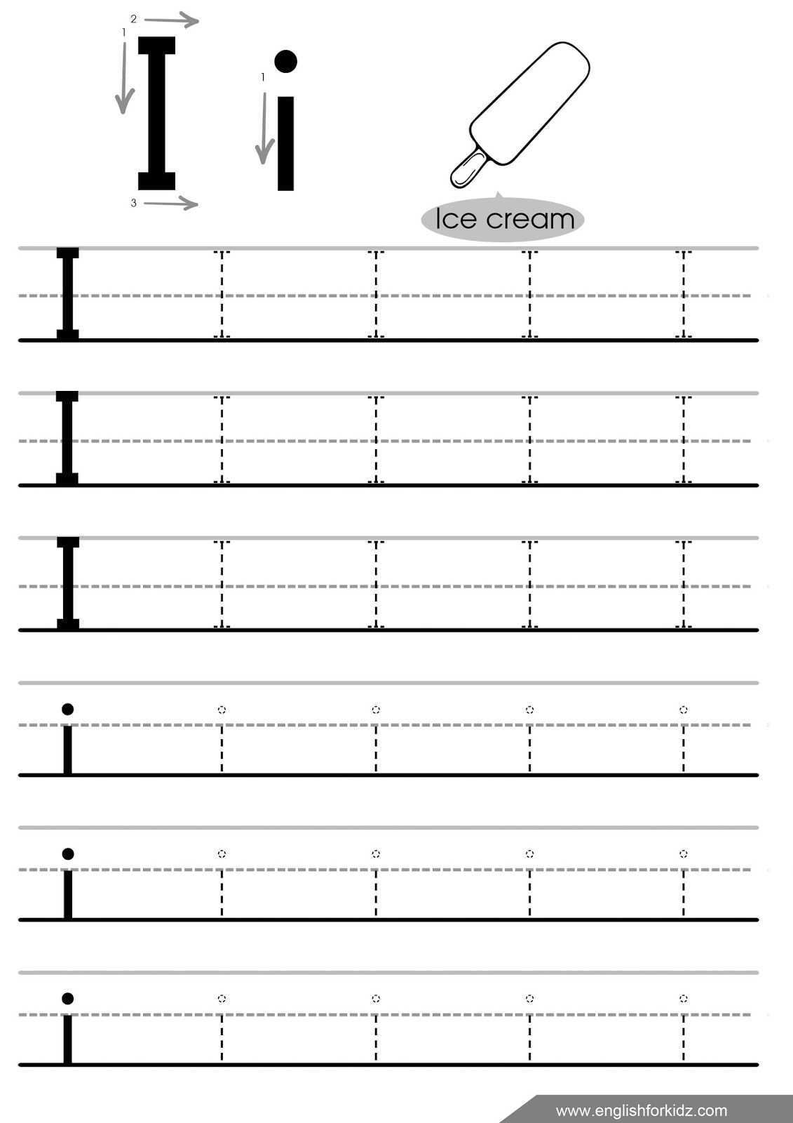 English For Kids Step By Step Letter Tracing Worksheets Letters A J 