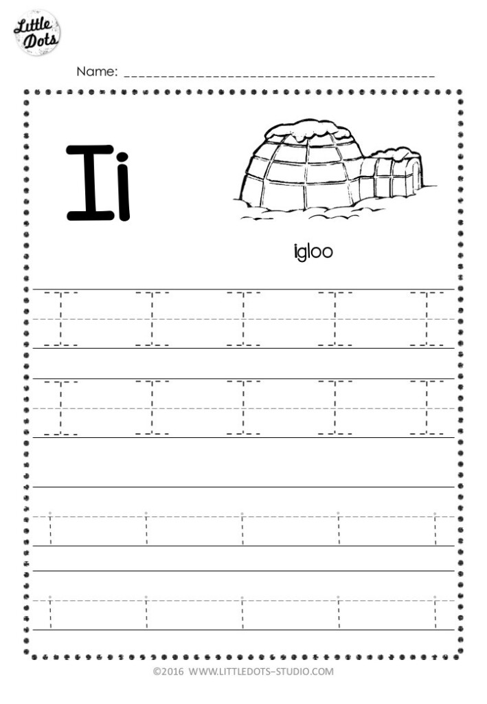 Free Letter I Tracing Worksheets