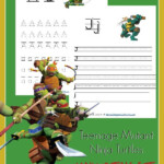 FREE Teenage Mutant Ninja Turtles Handwriting Printable Set Print