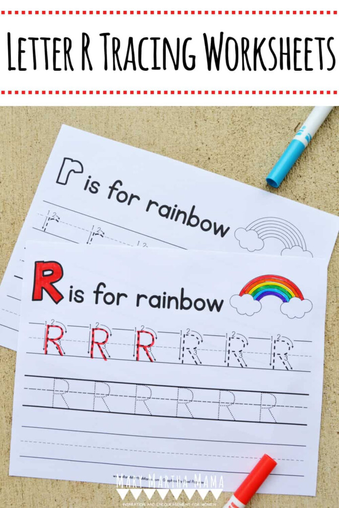 Letter R Tracing Worksheets Mary Martha Mama