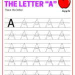 Practice Capital Letter A Uppercase Letter Tracing Worksheet For