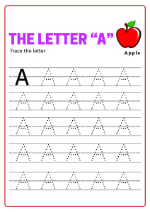 Practice Capital Letter A Uppercase Letter Tracing Worksheet For 
