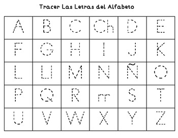 Spanish Alphabet Tracing By Steffani Ibarra Teachers Pay Teachers