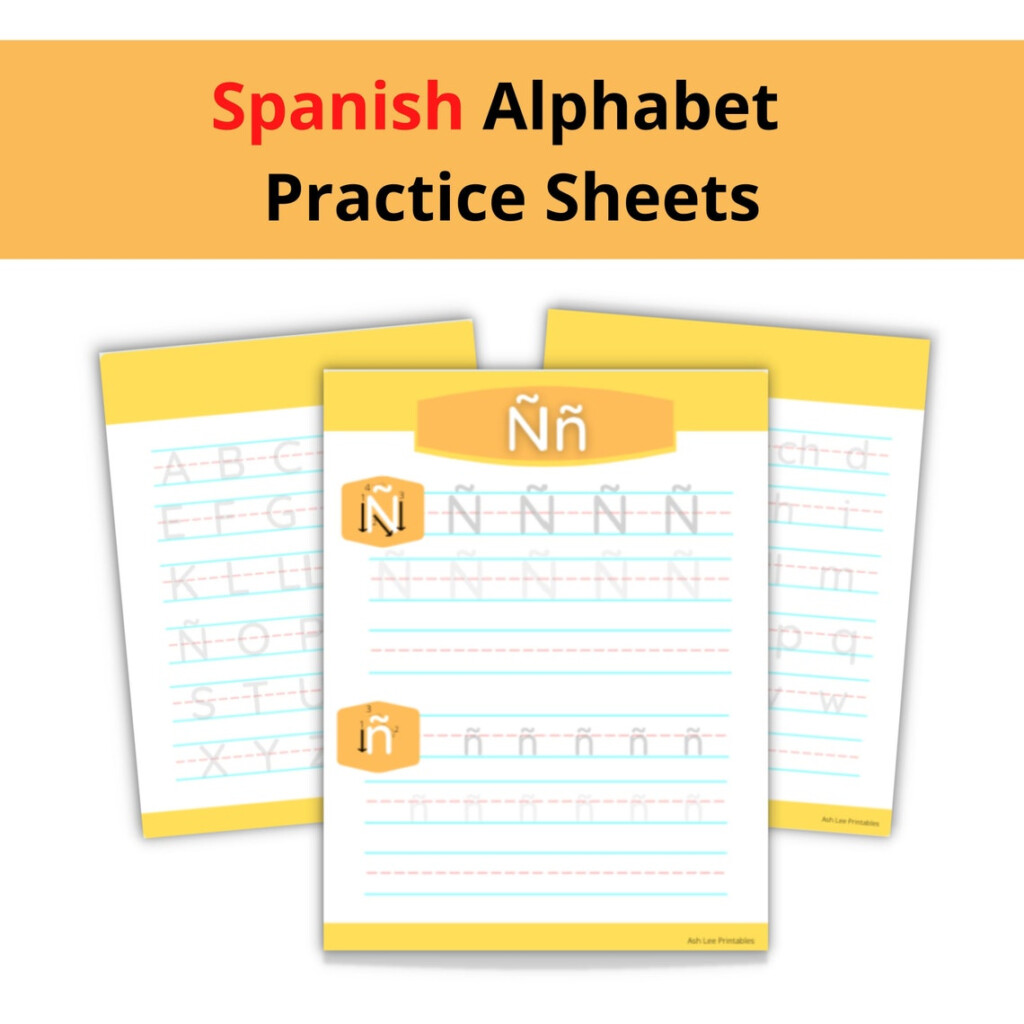 SPANISH Alphabet Tracing Worksheet Letter Tracing Digital Etsy