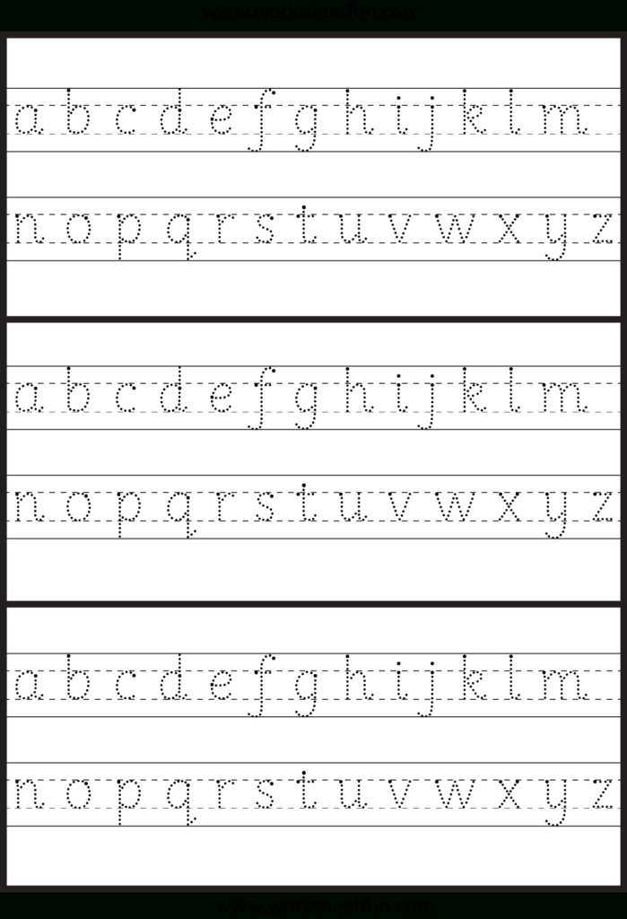 Tracing Lowercase Letters Printable Worksheets 