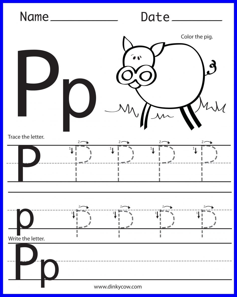 Tracing P Worksheets AlphabetWorksheetsFree